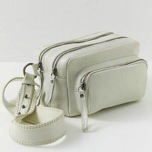 Free People Nikko Leather Sling Bag in Sea Salt Off White